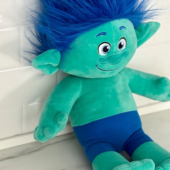 Dreamworks TROLLS Build A Bear BAB 23" BRANCH Blue Happy Smiling PLUSH 2016 - Picture 5 of 14